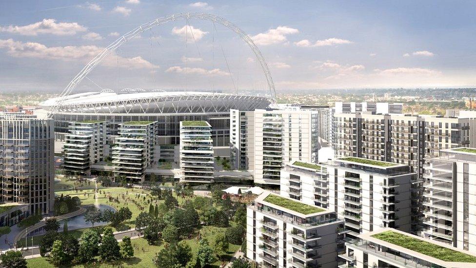 CGI of Wembley development