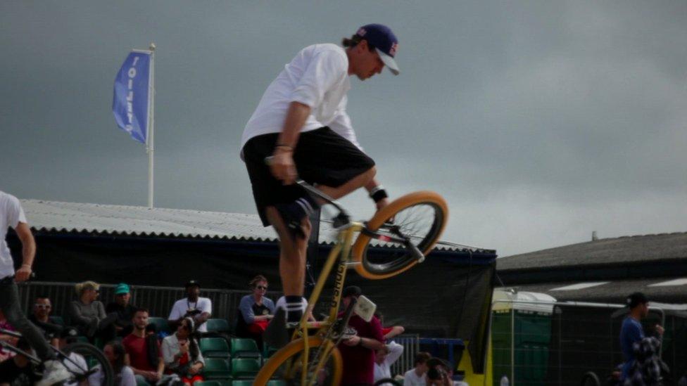 BMX rider at Nass festival