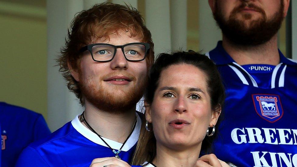 Ed and Cherry at a football match in April