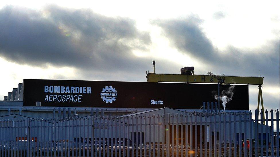 Bombardier factory in east Belfast