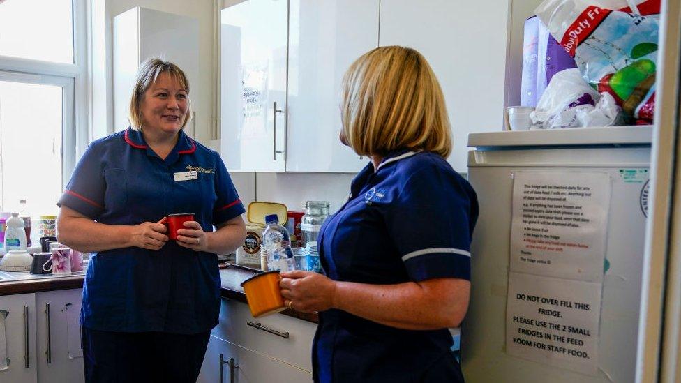 Intensive care nurses at at Wrexham Maelor Hospital