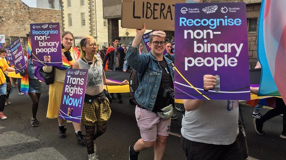 Pride march in Edinburgh