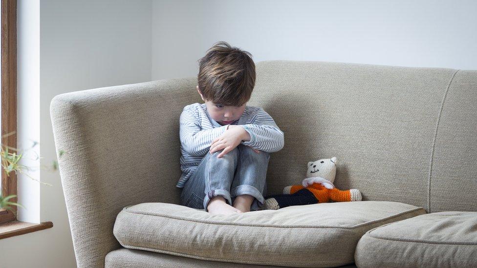 boy on sofa