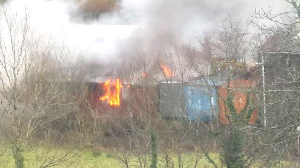 Fire at Gwili Steam Railway