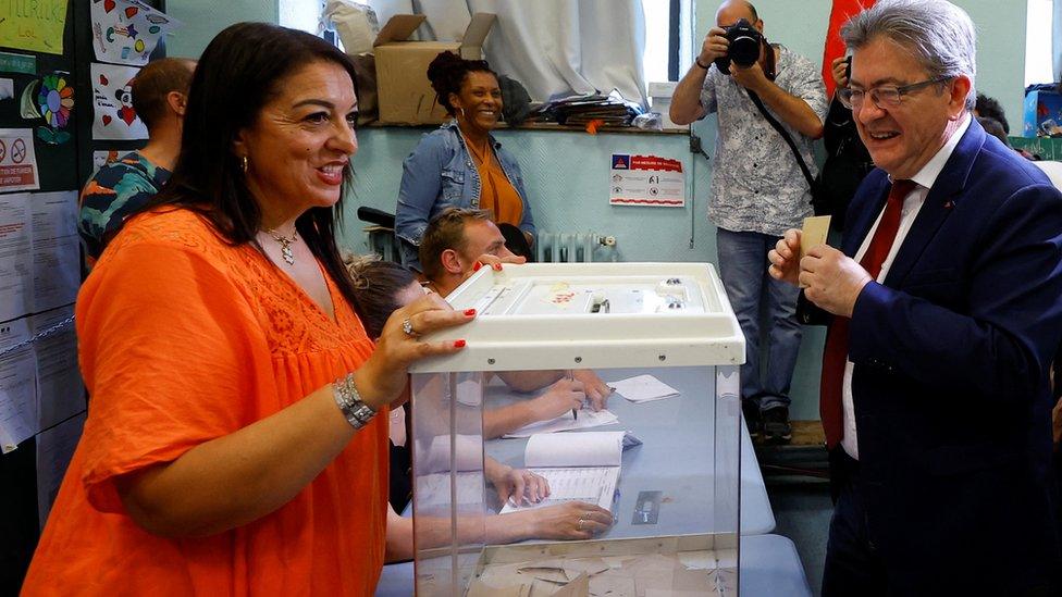 Jean-Luc Melenchon voted at a polling station in Marseille, France, June 19, 2022.