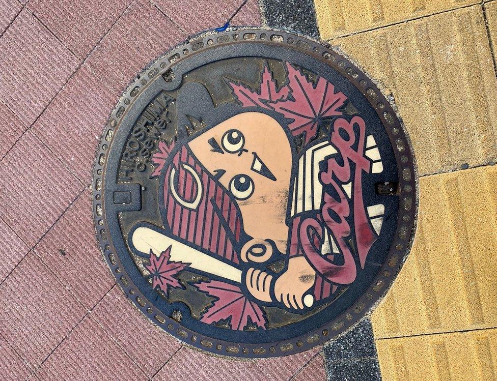 Art on a manhole cover