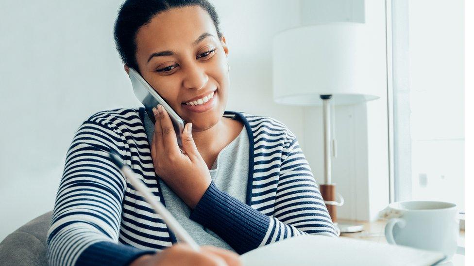 Woman on mobile phone