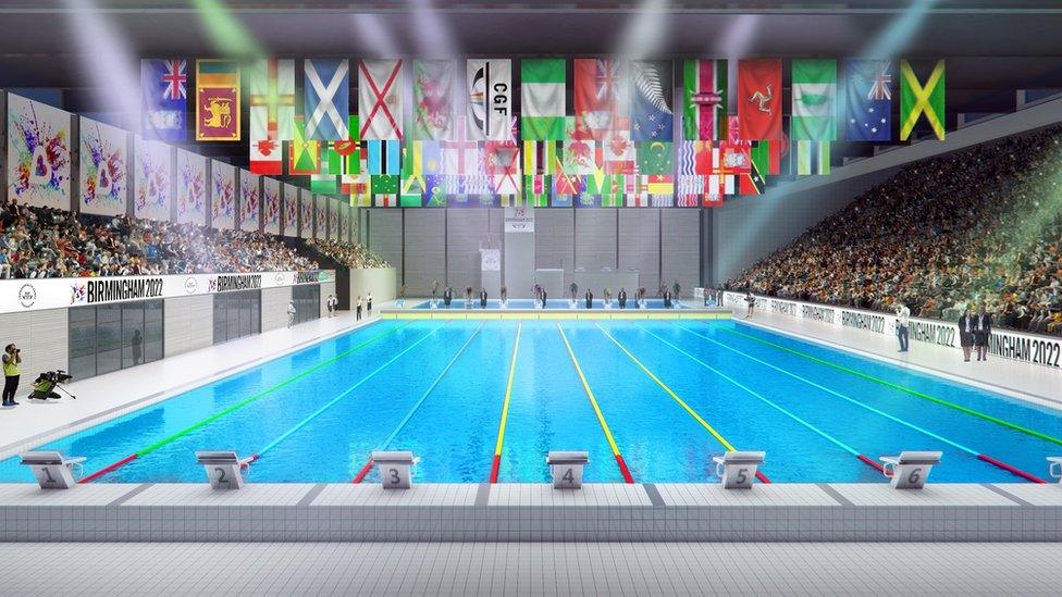 Artist impression of aquatic centre