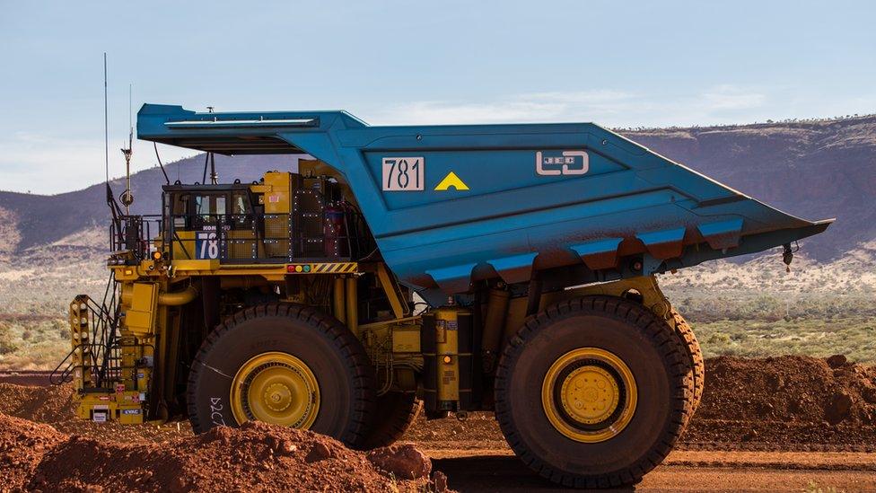 One of Rio Tinto's autonomous trucks