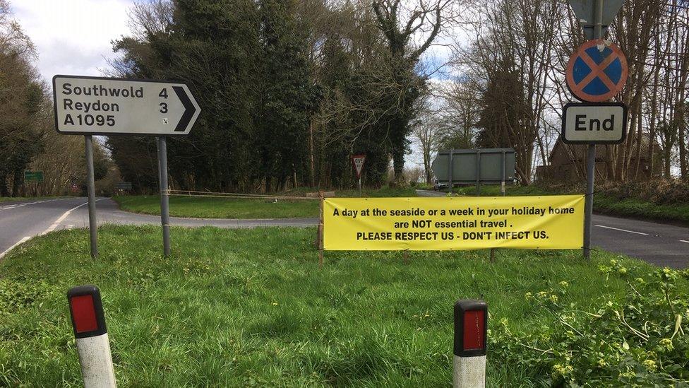 Banner at the Southwold turn on the A12