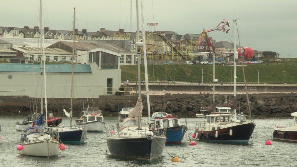 Boats in Portrush harbour