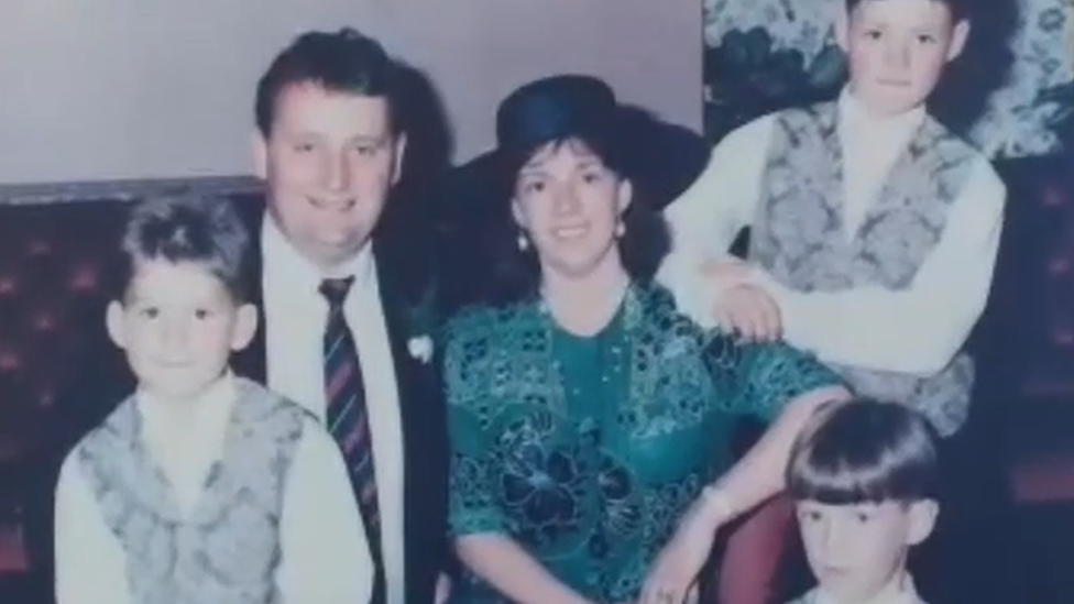 Nick, his late wife Marcia and their children