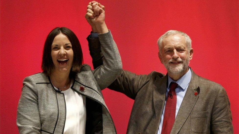Kezia Dugdale and Jeremy Corbyn