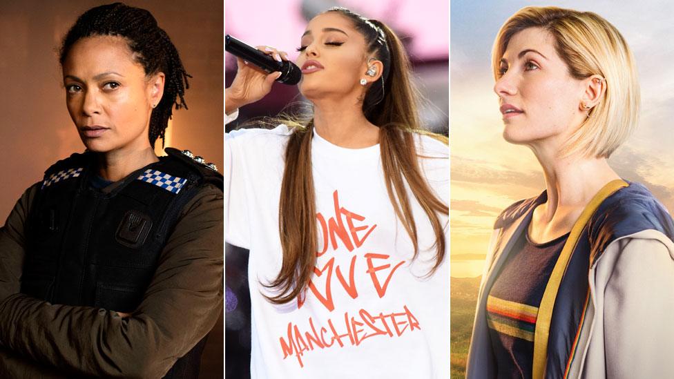 Thandie Newton, Ariana Grande and Jodie Whittaker