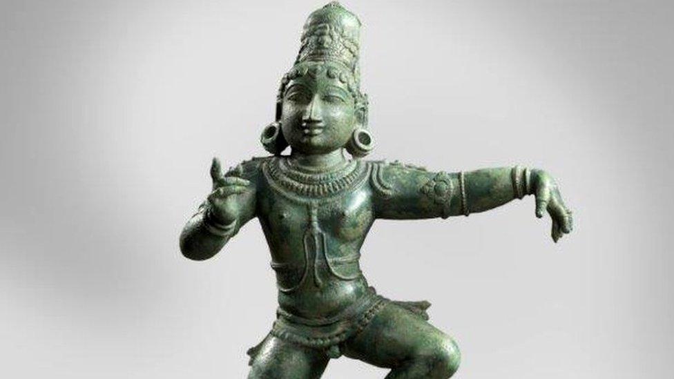 12th Century sculpture of the dancing child-saint Sambandar