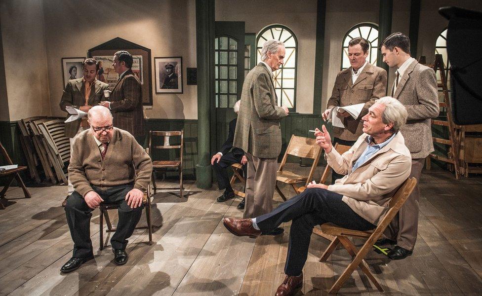 From left: Arthur Lowe (John Sessions), John Laurie (Ralph Riach), Clive Dunn (Mark Heap) John Le Mesurier (Julian Sands) and Ian Lavender (Kieran Hodgson)