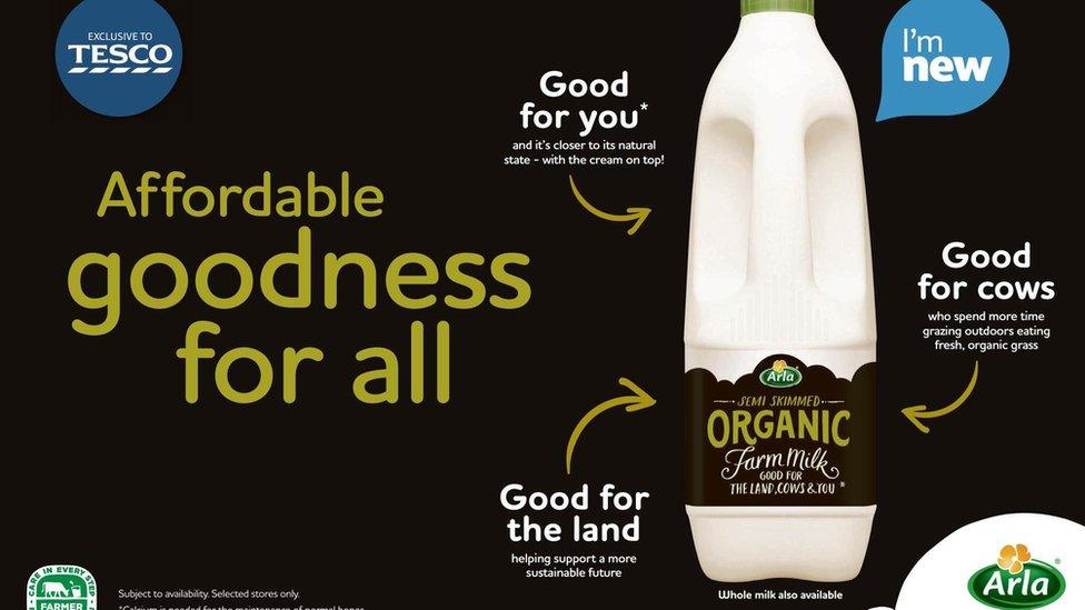 Arla's ad for organic milk