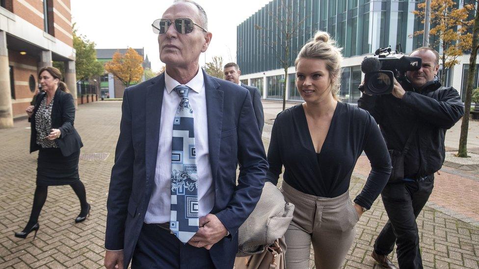 Paul Gascoigne arriving at Teesside Crown Court