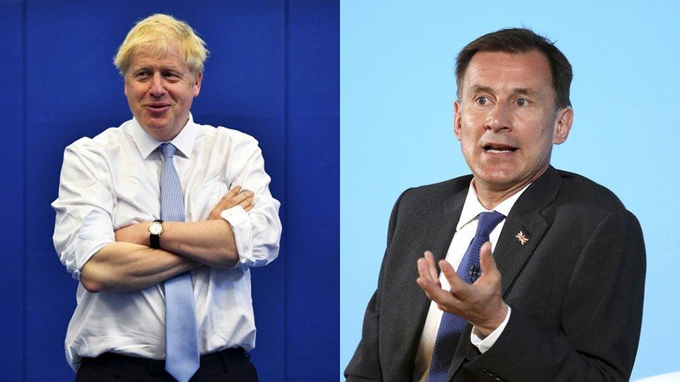 Boris Johnson and Jeremy Hunt