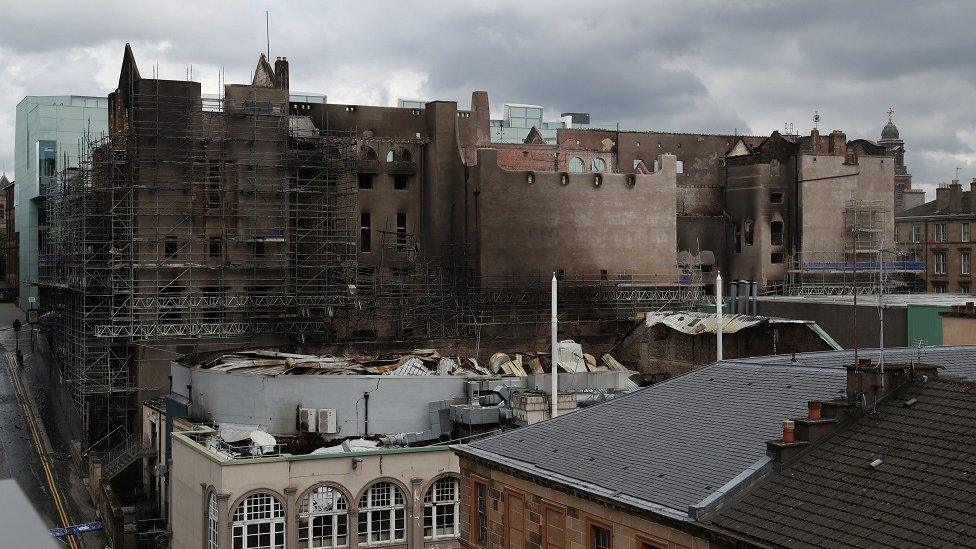 Fire damage at Glasgow School of Art