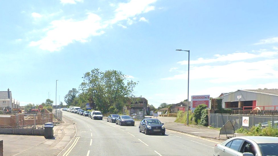 Bristol Road in Gloucester seen on a sunny day