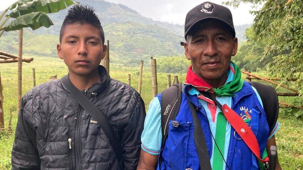 Jovani Chilhueso and his dad Daniel Rivera standing side by side