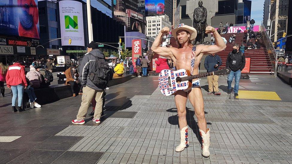 Naked Cowboy street performer