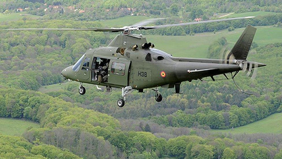 File pic of Belgian Agusta A-109 helicopter