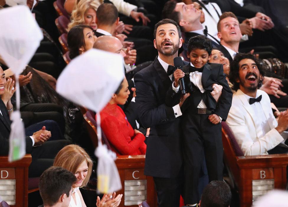 Jimmy Kimmel with Sunny Pawar