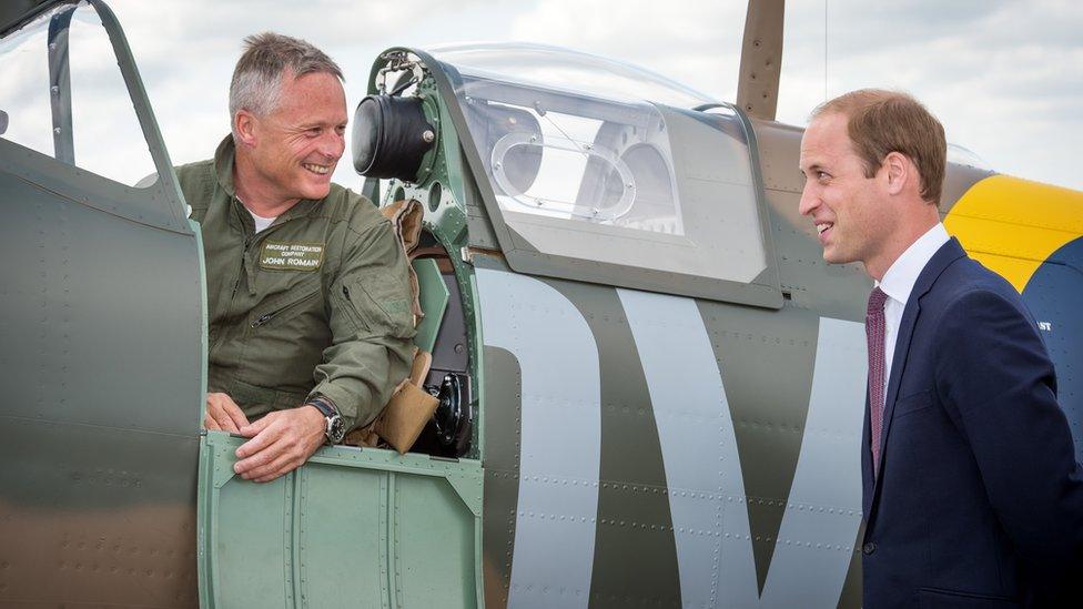 The Duke of Cambridge visited in 2015 to see a newly restored Supermarine Spitfire Mark I N3200.