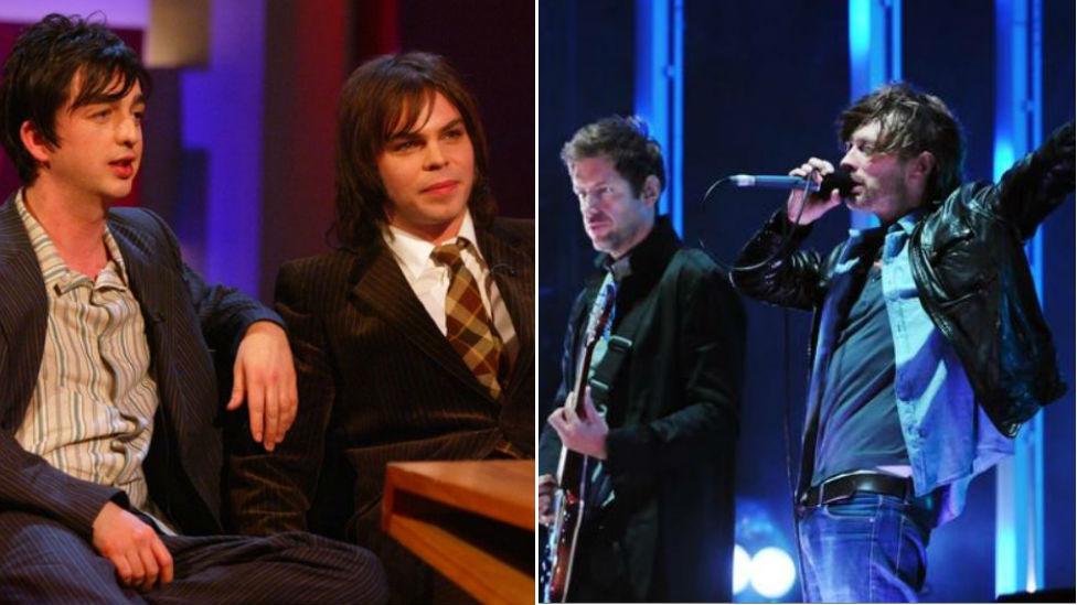 Supergrass (left) and Radiohead