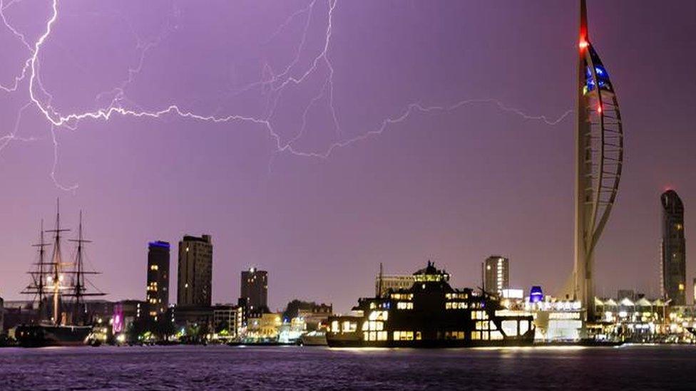 Portsmouth, during a storm