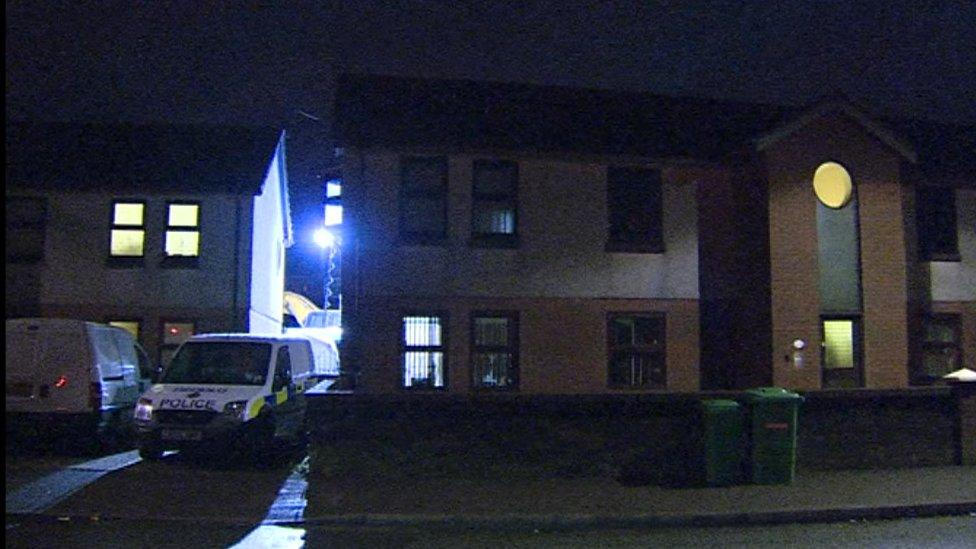 Police at Trem-Y-Cwm House flats