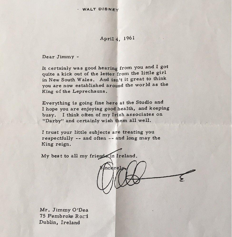 Walt Disney letter