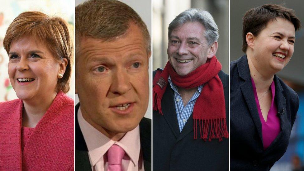 Nicola Sturgeon, Willie Rennie, Richard Leonard and Ruth Davidson