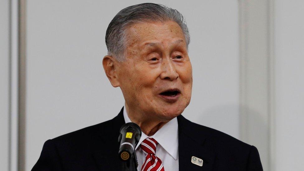 Tokyo 2020 President Yoshiro Mori speaks at a press conference in Tokyo, Japan, 04 February 2021.