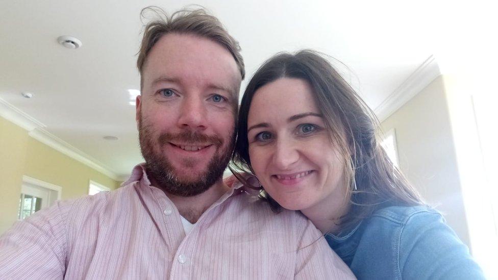 Amy Fitzgerald and her husband Padraig pose for selfie