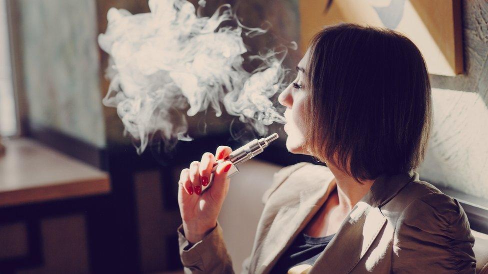 Woman vaping