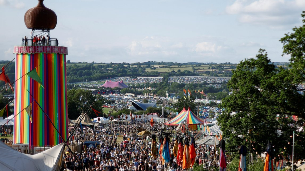 The Ribbon Tower at Glastonbury Festival