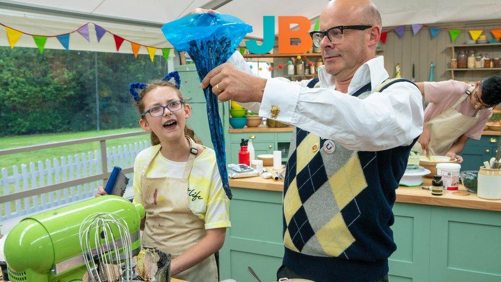 Harry Hill in Bake Off tent