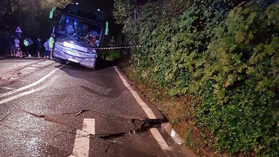 Sinkhole on A38