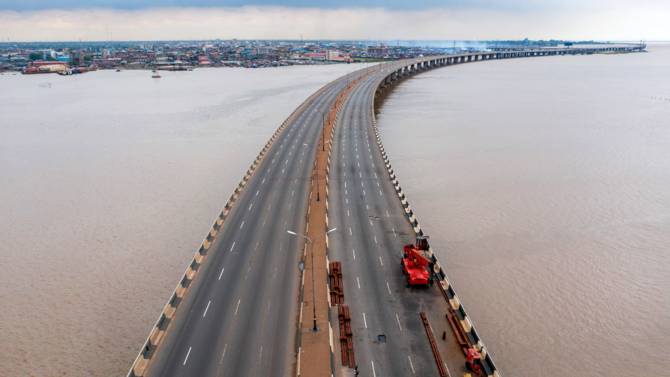 Third Mainland Bridge free of traffic, Lagos, Nigeria