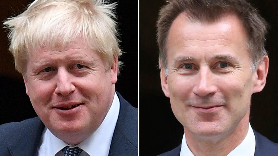 Boris Johnson and Jeremy Hunt composite picture