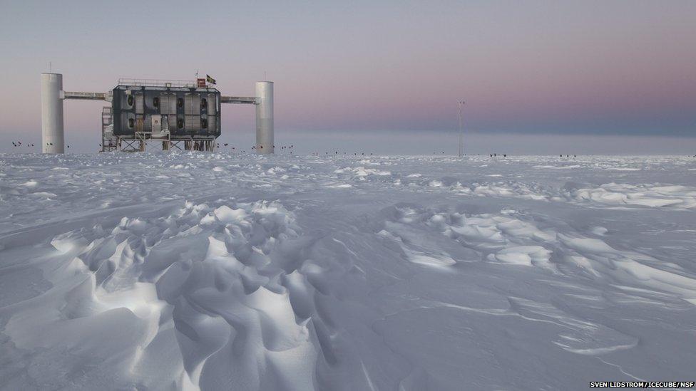 The main IceCube laboratory, above ground in Antarctica