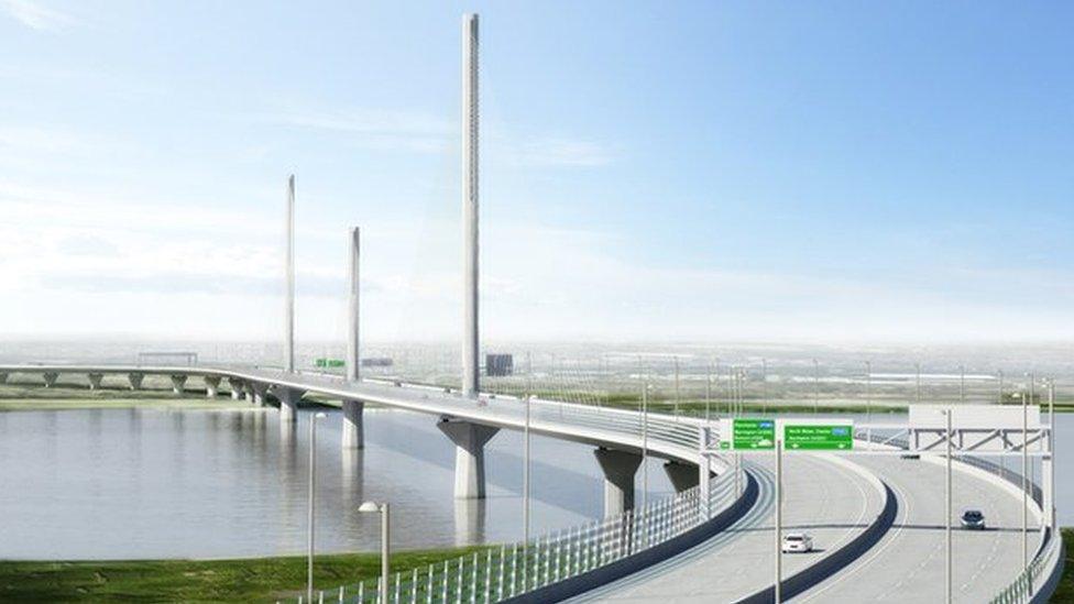 Artist's impression of Mersey Gateway bridge