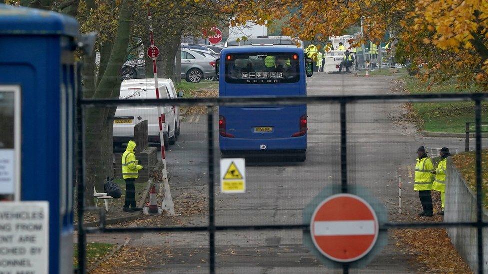 Manston migrant centre in Kent