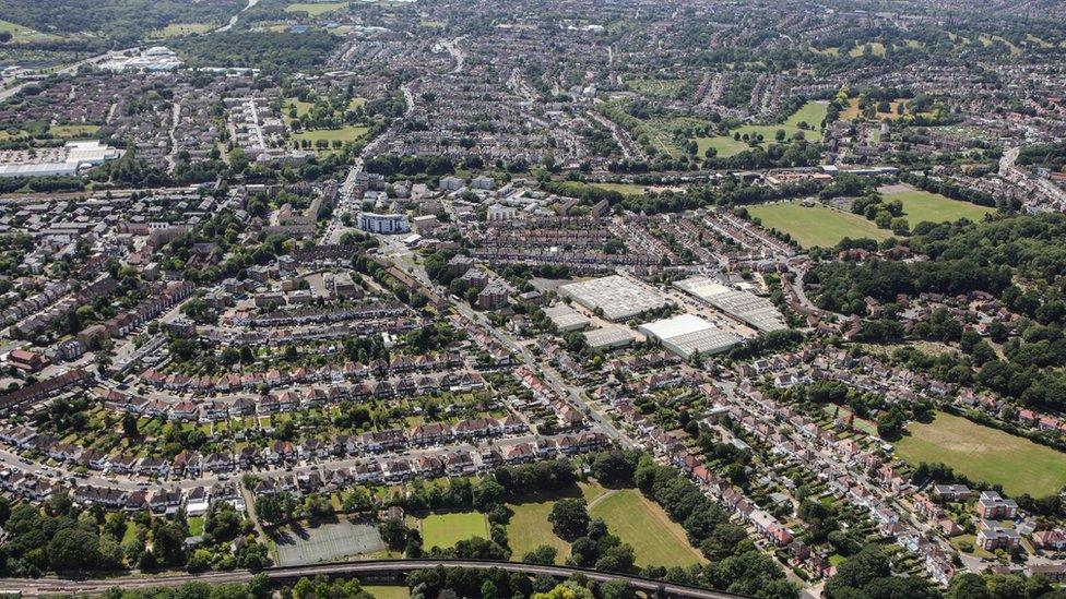 Aerial view of Friern Barnet