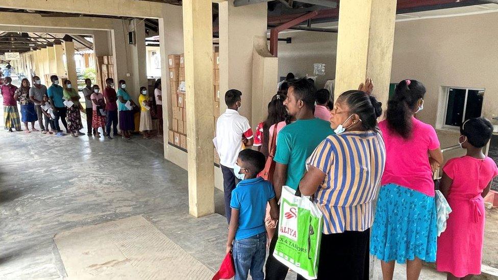 Lines to get medicines at a state hospital