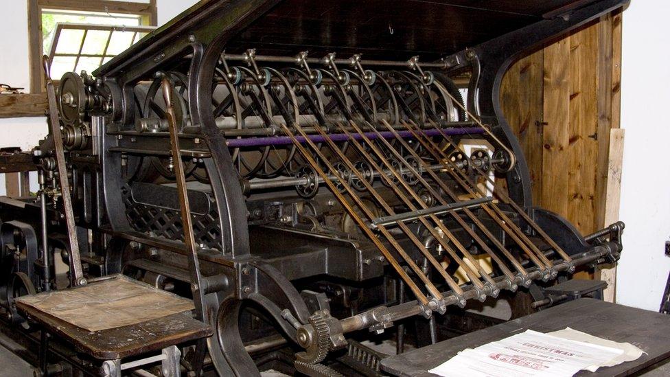 Antique printing press