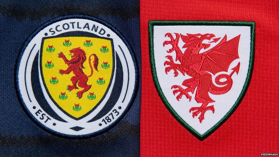 Wales and Scotland shirt badges